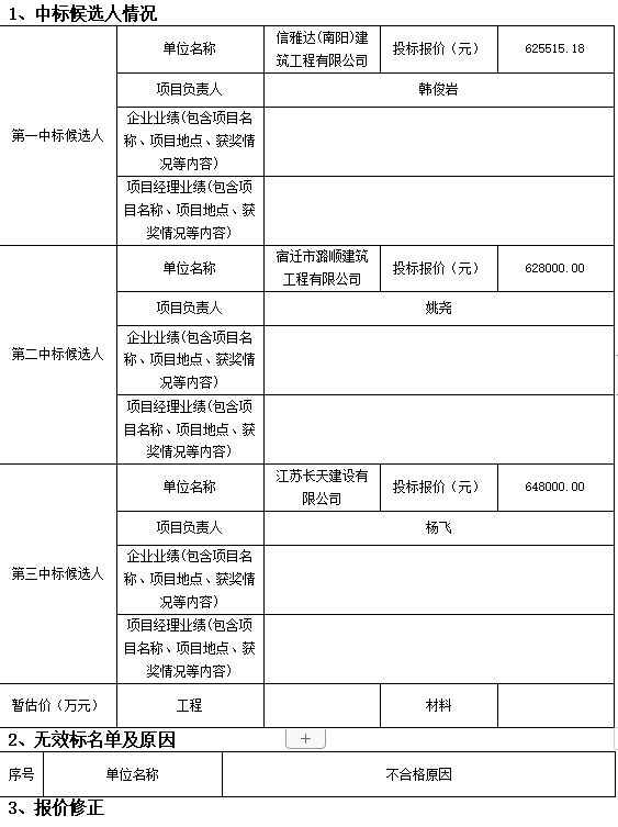 天和塔区域等专项维修提升项目评标结果公示(图1)